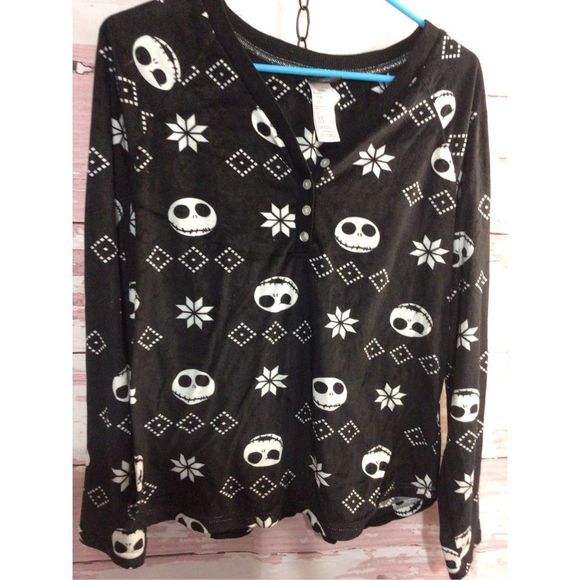 Vintage Disney Sleep Top Nightmare Before Christmas Size L Junior Women’s - Picture 5 of 13